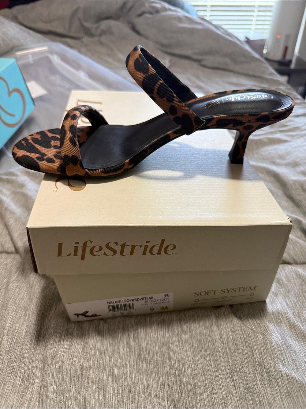 Life Stride Leopard-Print Two-Strap Kitten Heels - Brown/Black